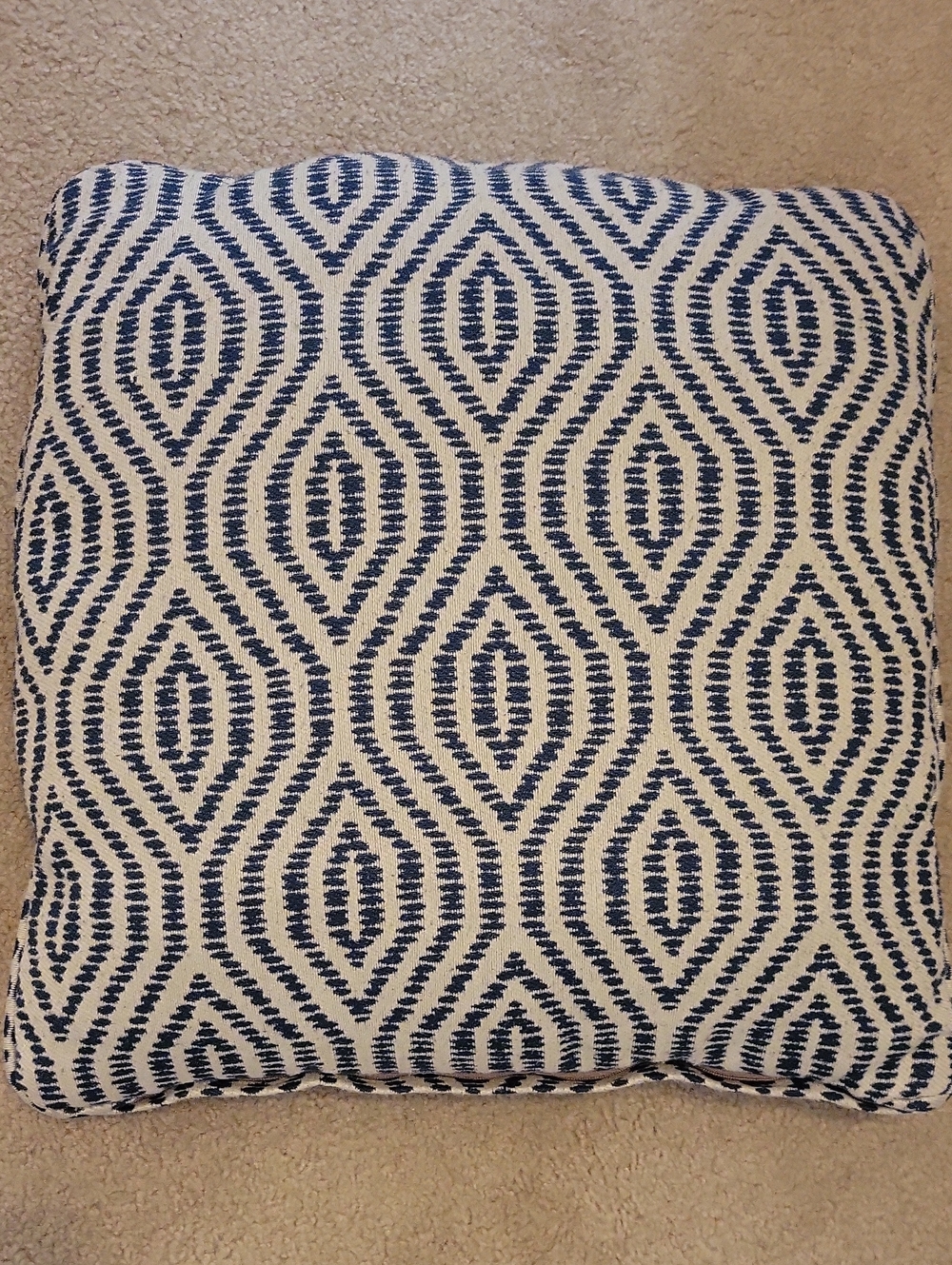 Decorative Navy and White Geometric Throw Pillow - Home Accents 20x20"